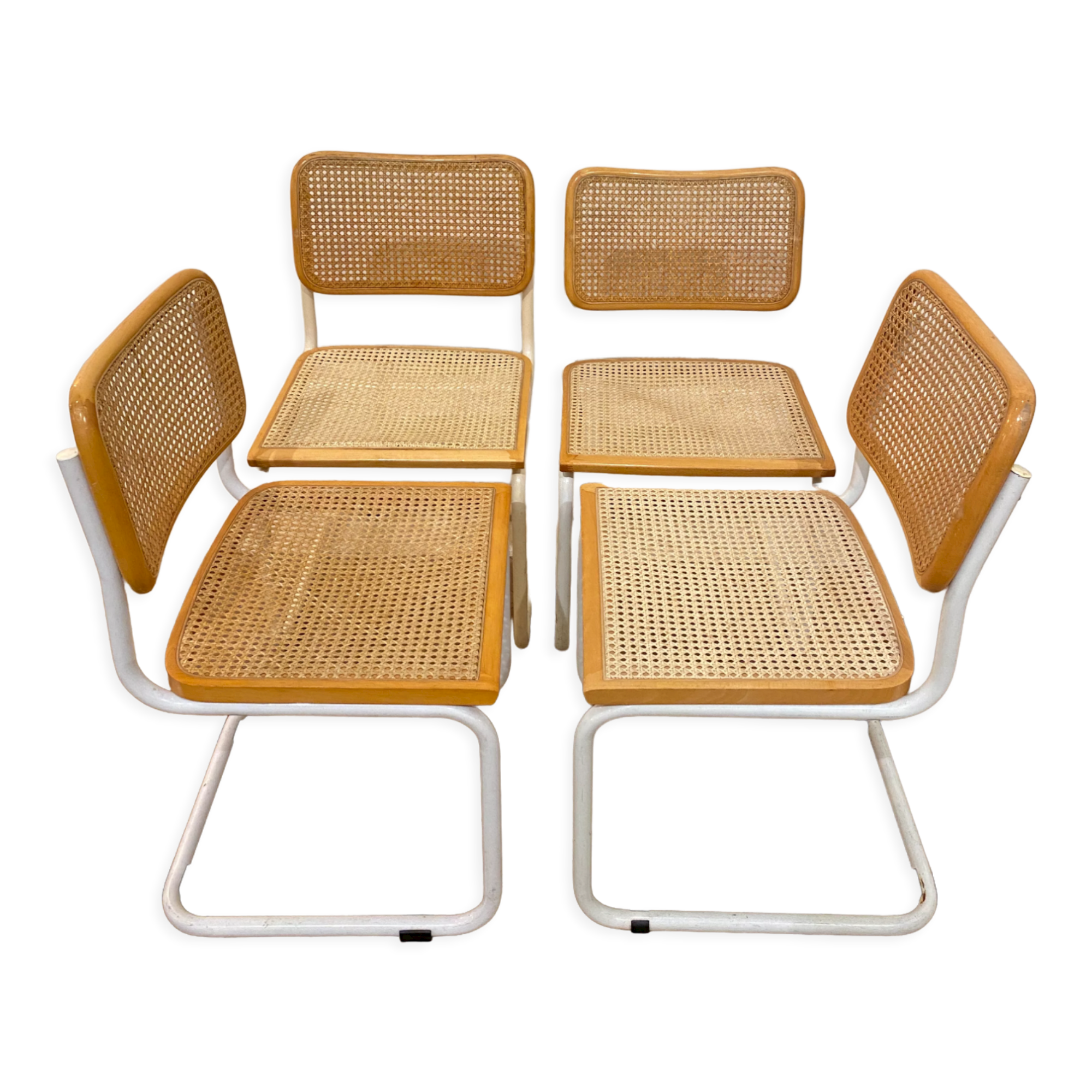 Set of 4 Cesca B32 chairs by Breuer