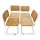 Set of 4 Cesca B32 chairs by Breuer