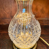 Crystal lamp stand | round diamond cut crystal lamp | stuart crystal lamp