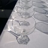 12 crystal champagne glasses