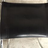 Set of 4 black leather chairs by Ludwig Mies Van Der Rohe