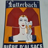 Enamelled plate alsace beer lutterbach