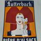 Enamelled plate alsace beer lutterbach