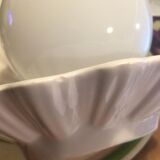 Opaline shell and pearl lamp, ceramics