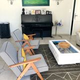 Kompas sky blue tulle armchair