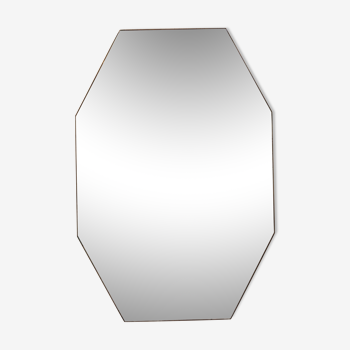 Art deco octagonal mirror 75x51cm