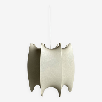Sculptural cocoon pendant hanging lamp in the manner of Achille Castiglioni for Flos, 1960s
