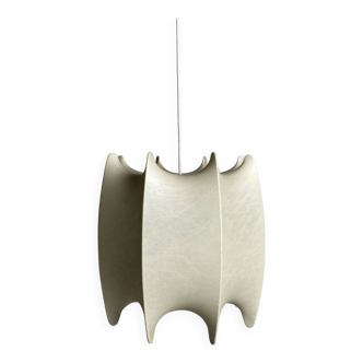 Sculptural cocoon pendant hanging lamp in the manner of Achille Castiglioni for Flos, 1960s