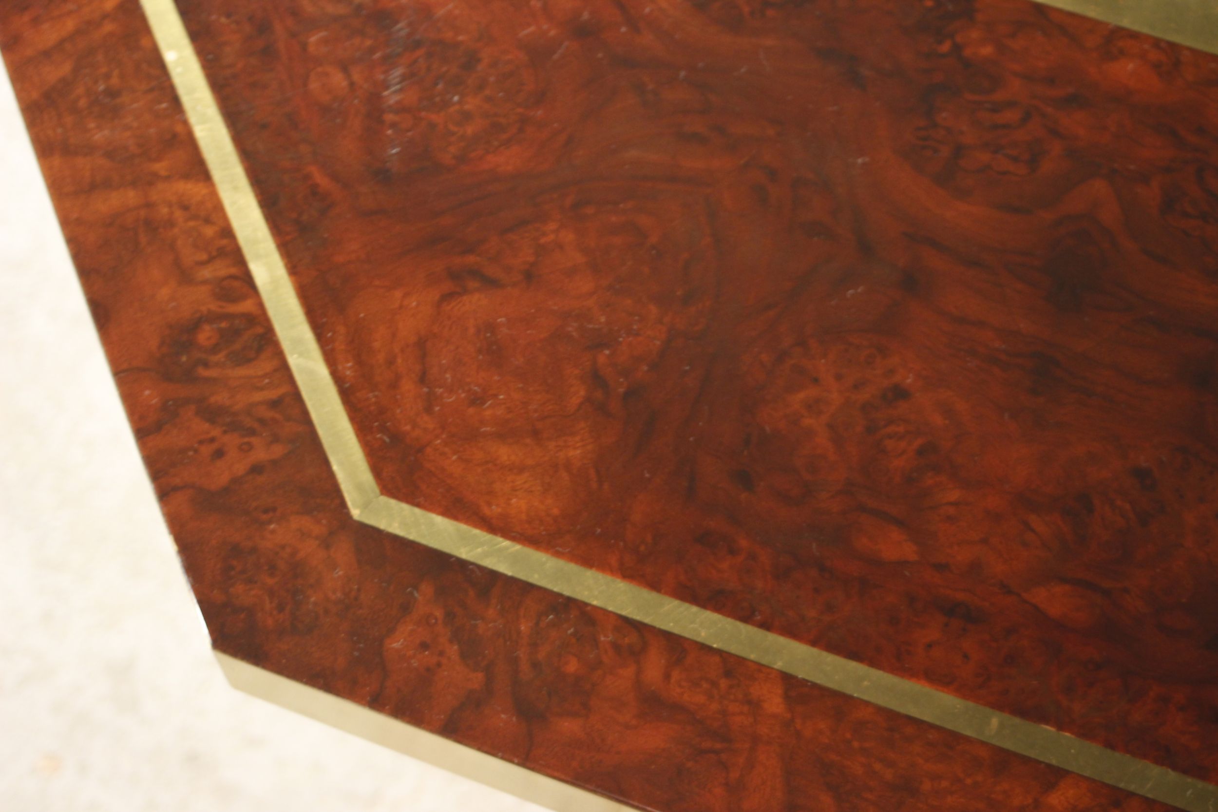 Elm broussin dining room table by Jean Claude Mahey for Maison Romeo, 70s