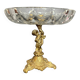 Antique crystal bowl on a bronze stand.