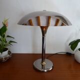 Mushroom lamp design chrome metal 48 cm