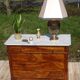 Ancienne commode Louis Philippe en noyer marbre blanc