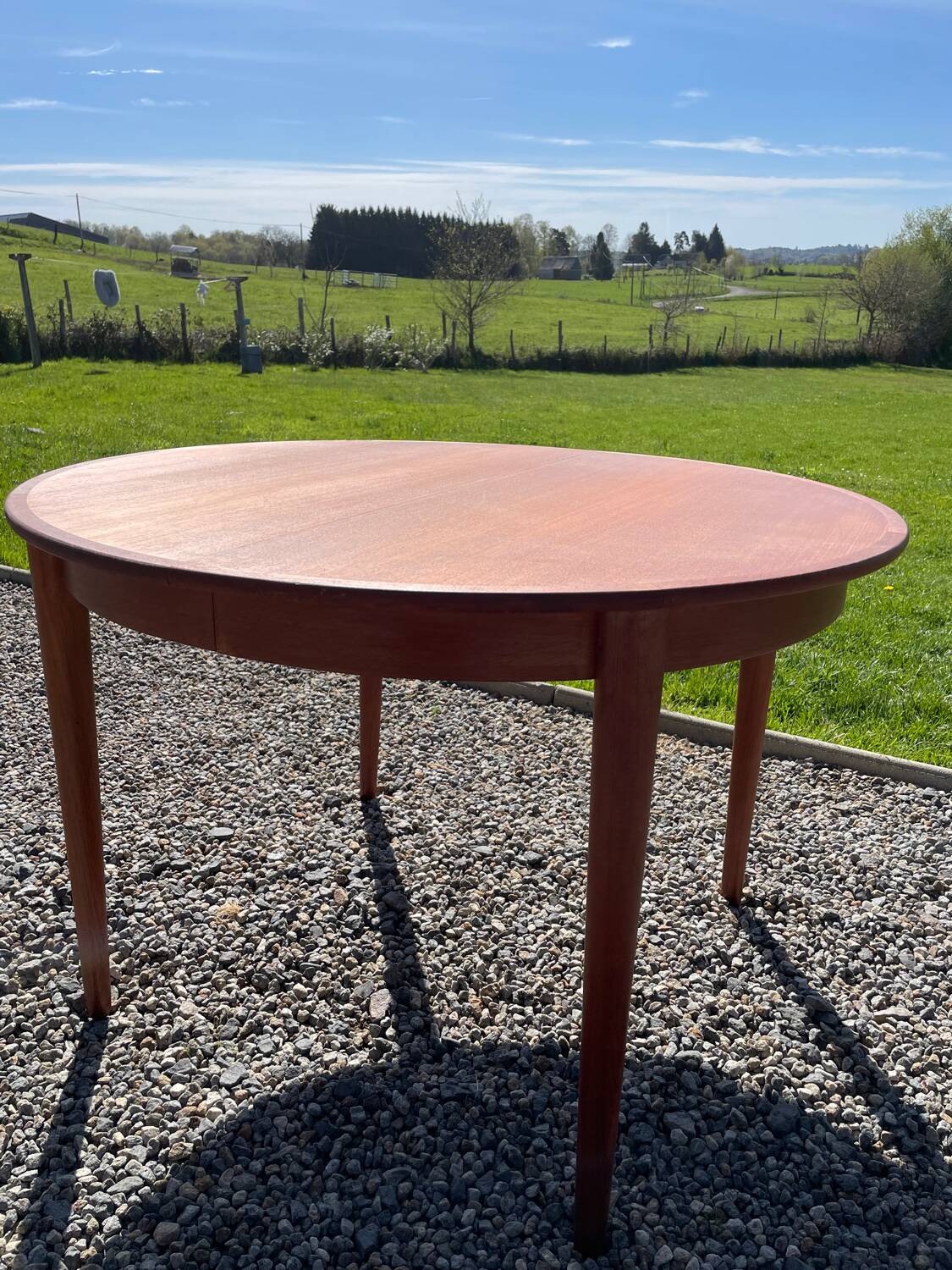 Vintage Danish Round Teak Table
