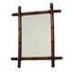 Antique Wooden Faux Bamboo Chinoiserie Mirror 63x52cm