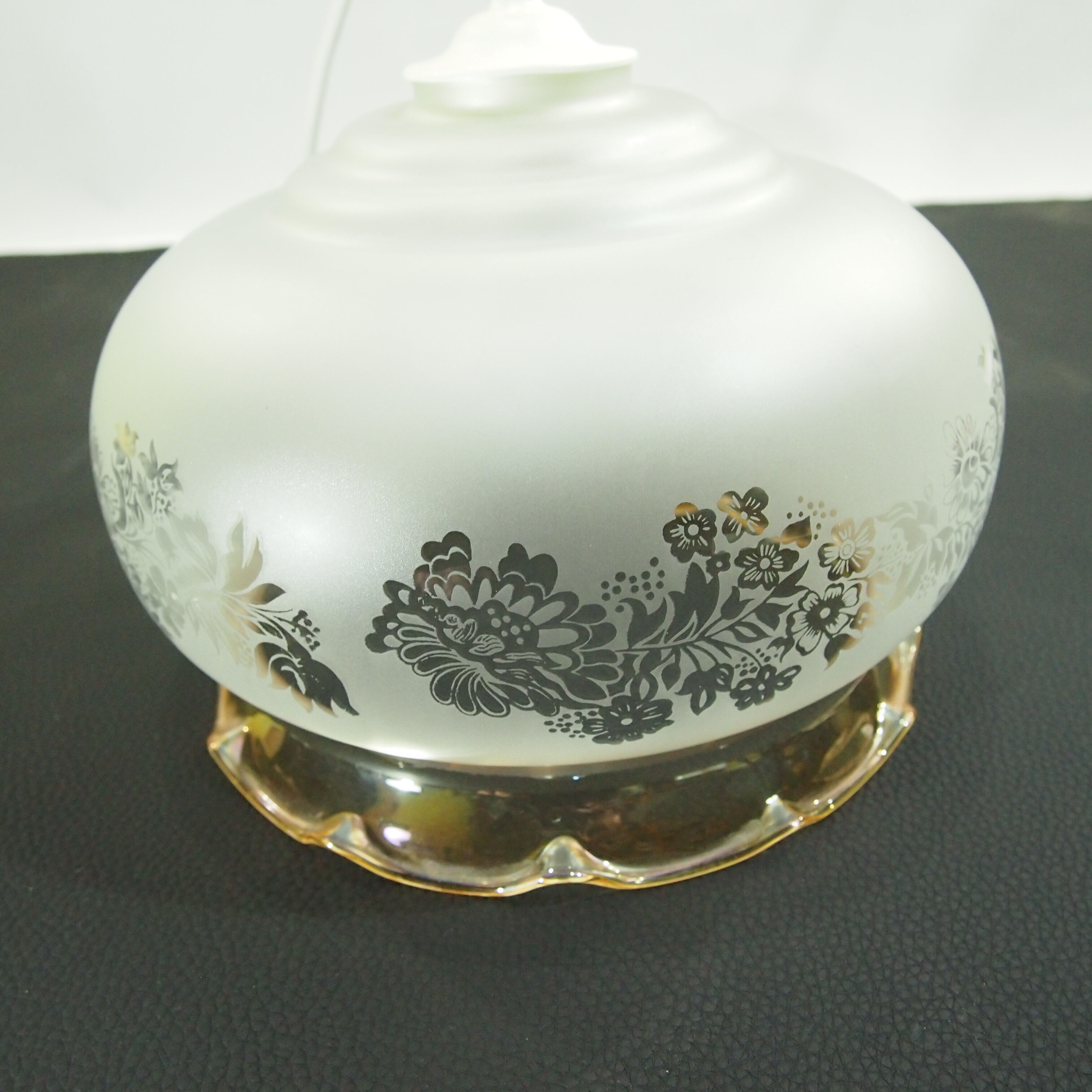 Vintage glass hanging lamp