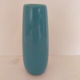 Blue ceramic vase signed