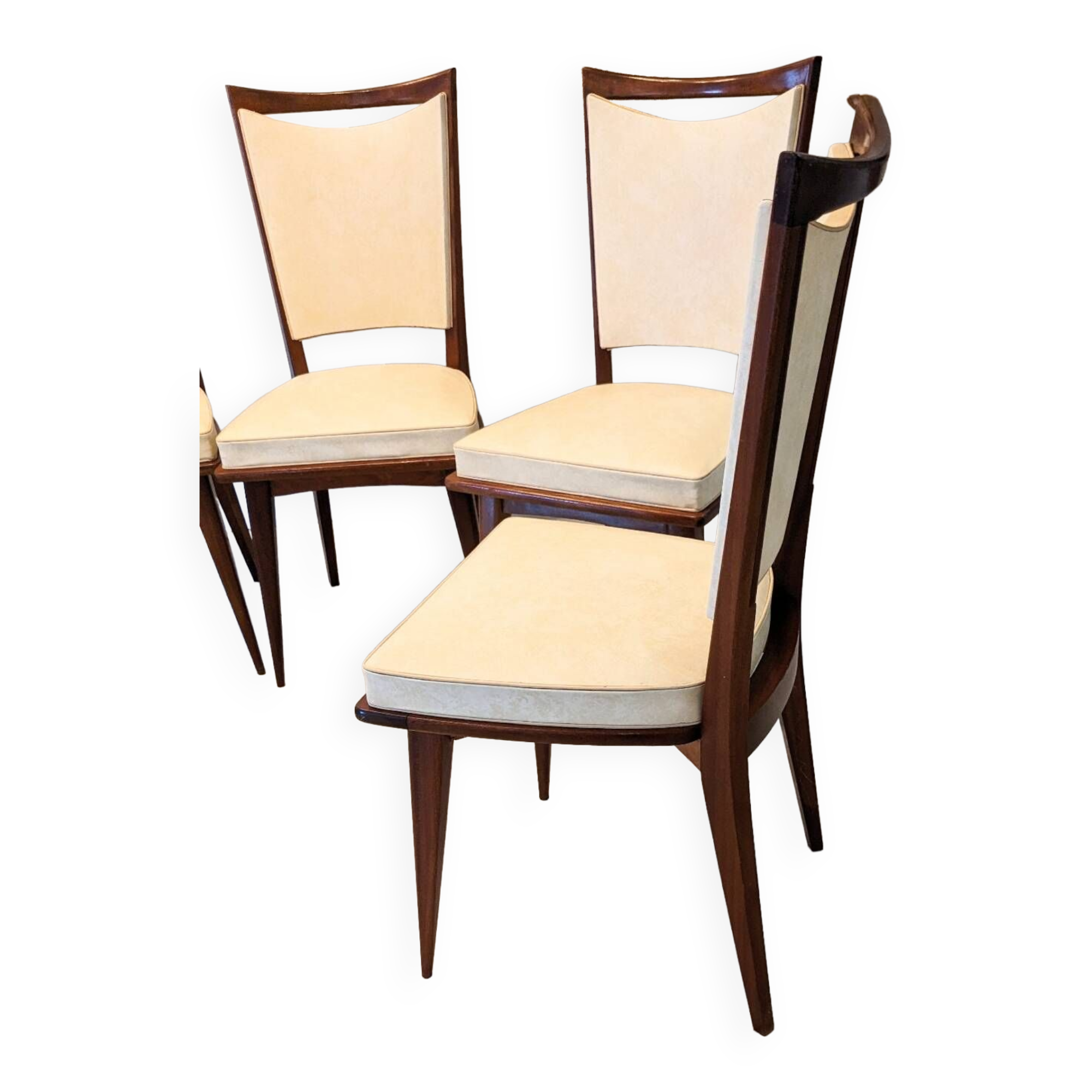 Vintage compass and leatherette chairs