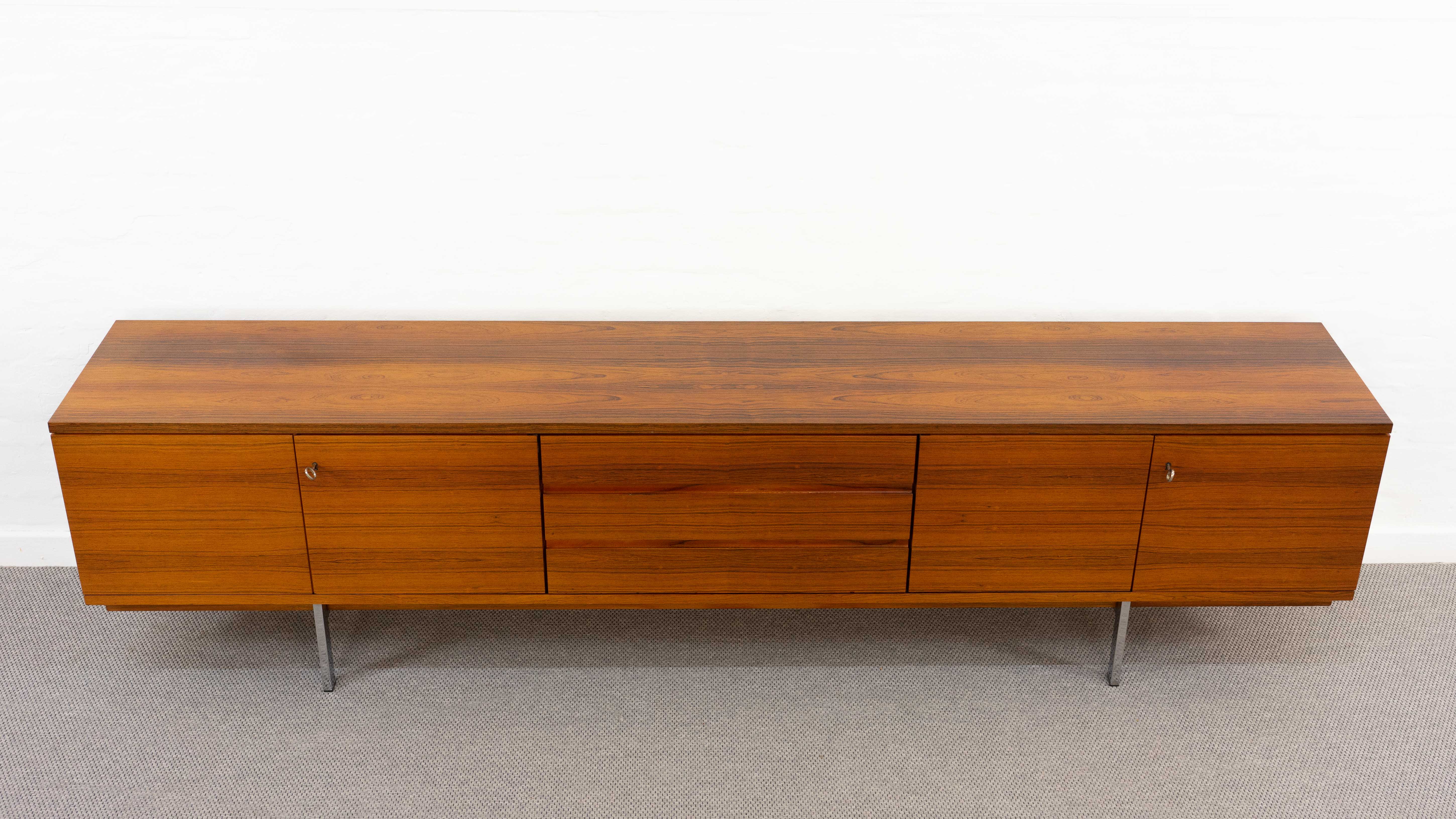 Minimalistic mid century sideboard in rosewood