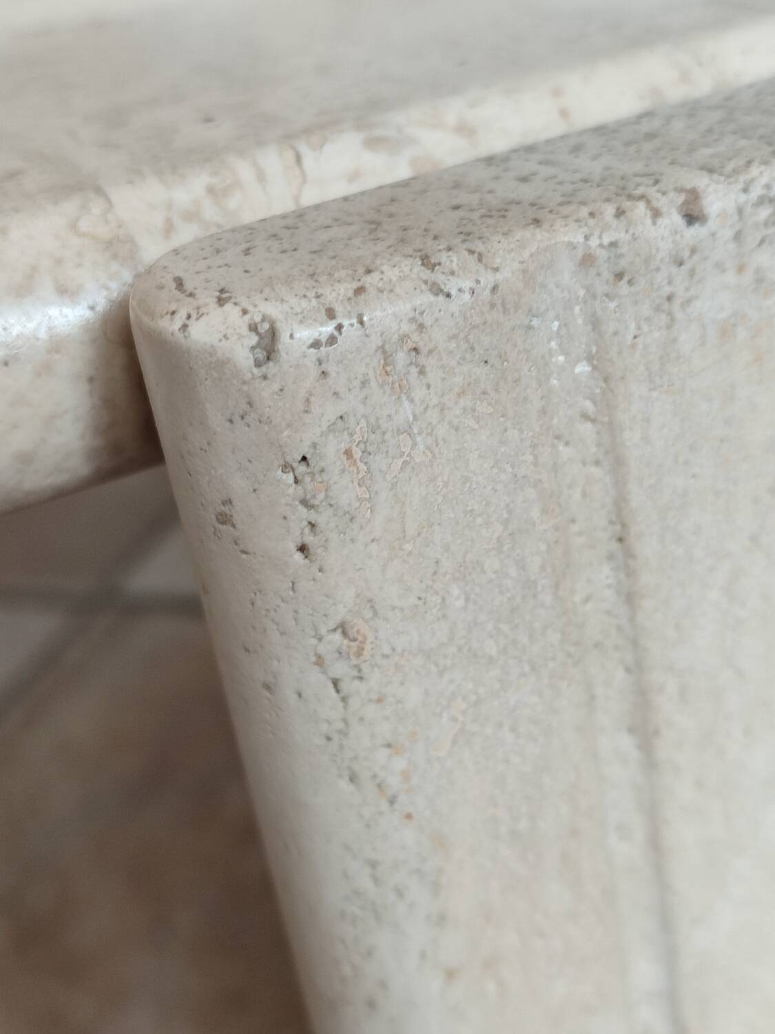 Travertine coffee table