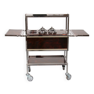 chariot de bar en chrome