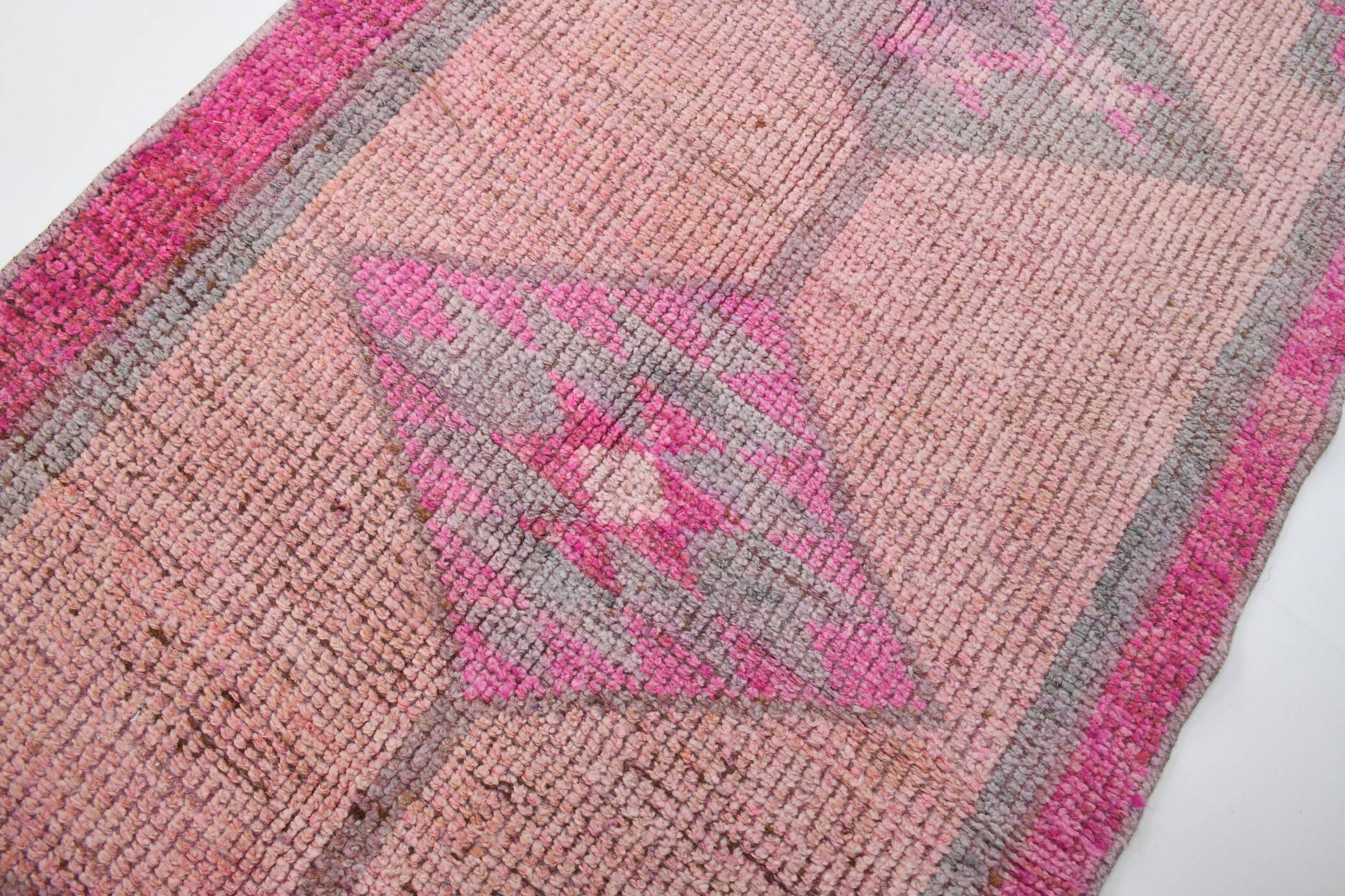 3x12 Rug For Hallway Soft Pink Vintage Runner Rug, 92x355Cm SK 18192
