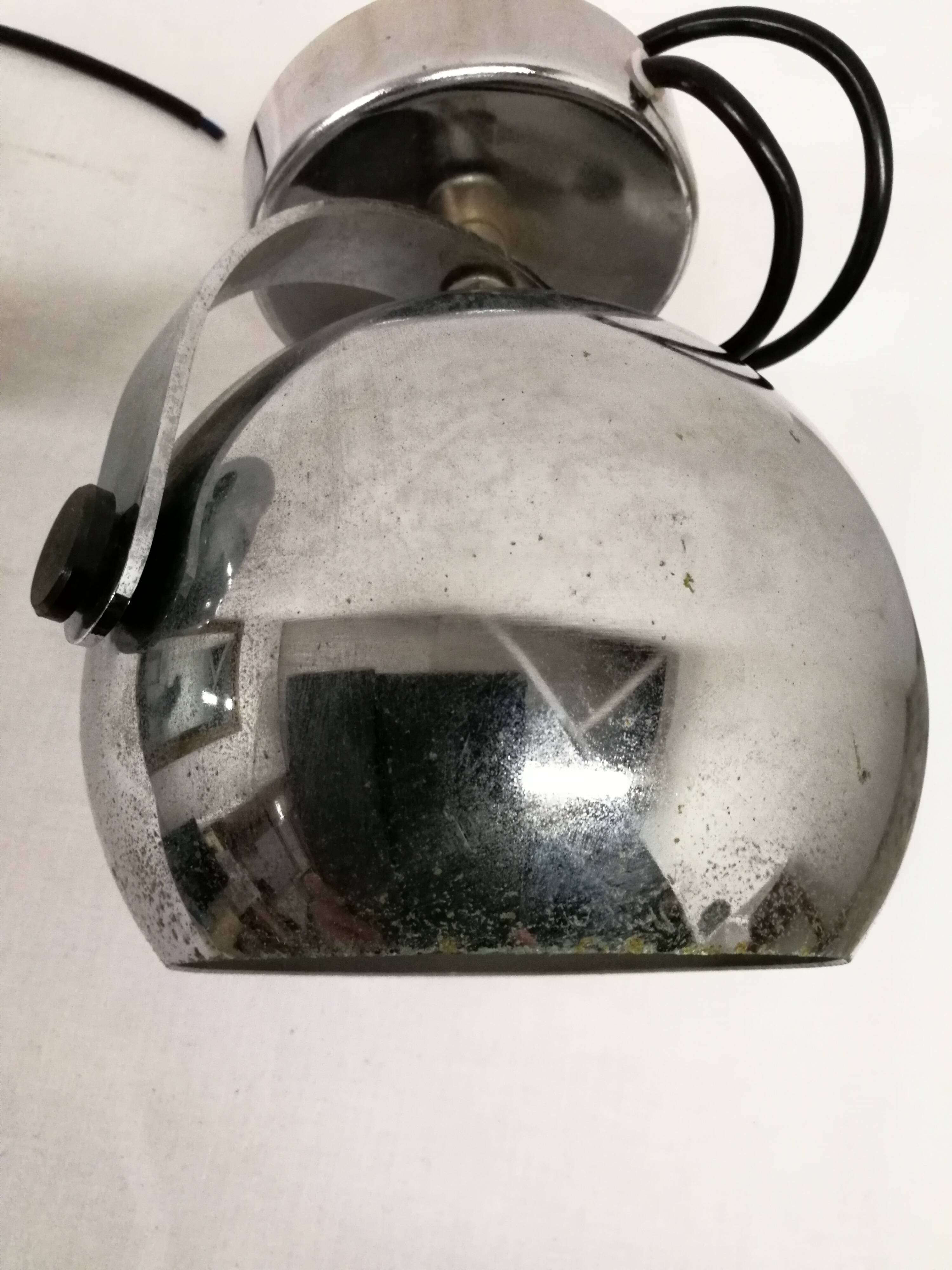 Pair of vintage chrome spotlights from the 70s