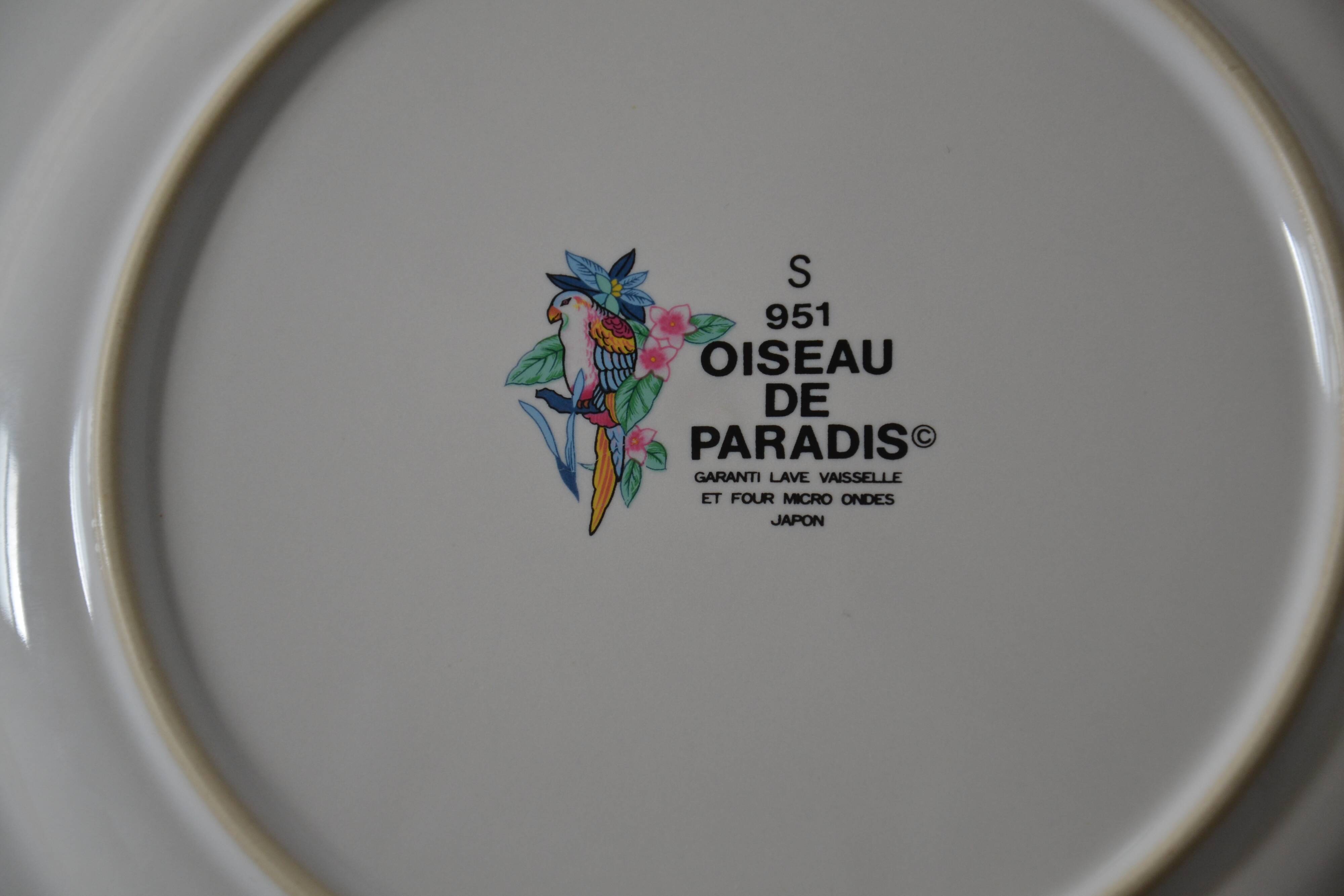 3 plates S 951 "bird of paradise" Japan