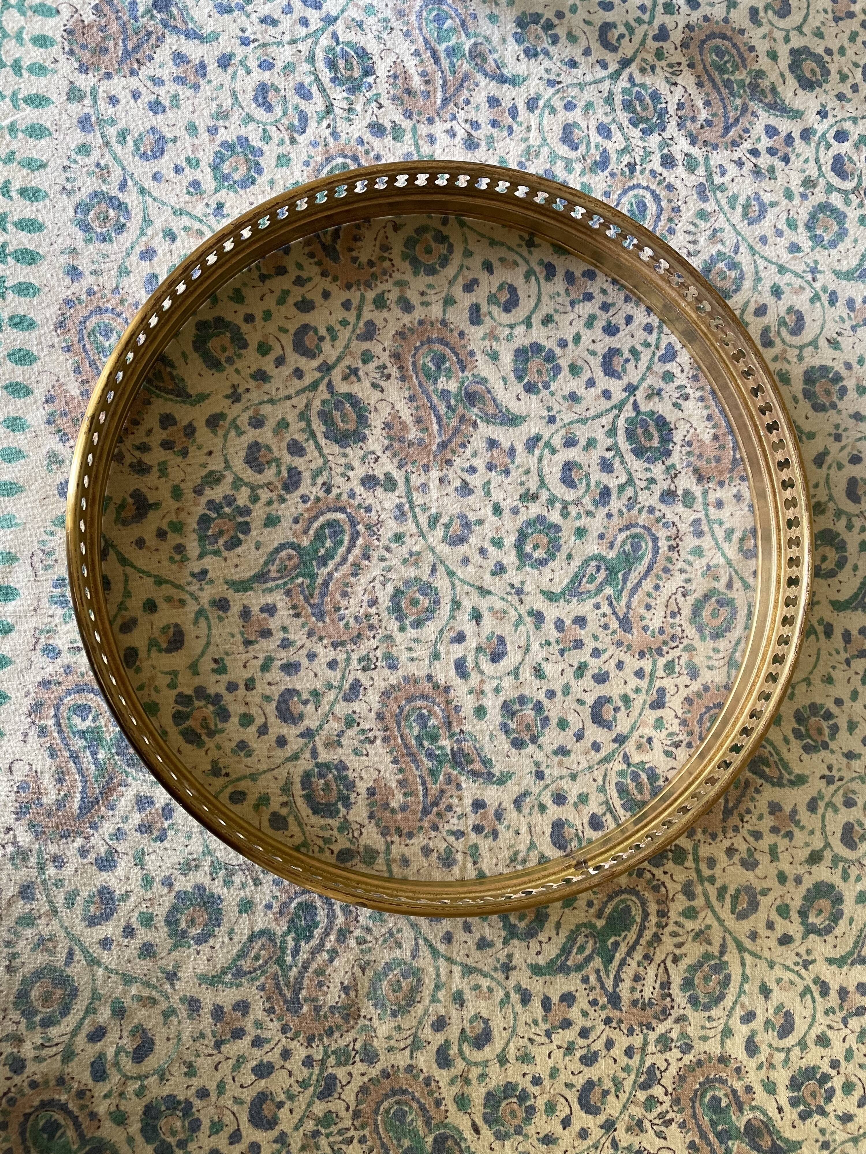 Plafonnier verre et doré