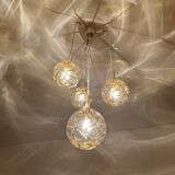 Large Mid Century  Bubble Glass Pendant Light