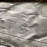 2-person sheet with monogram