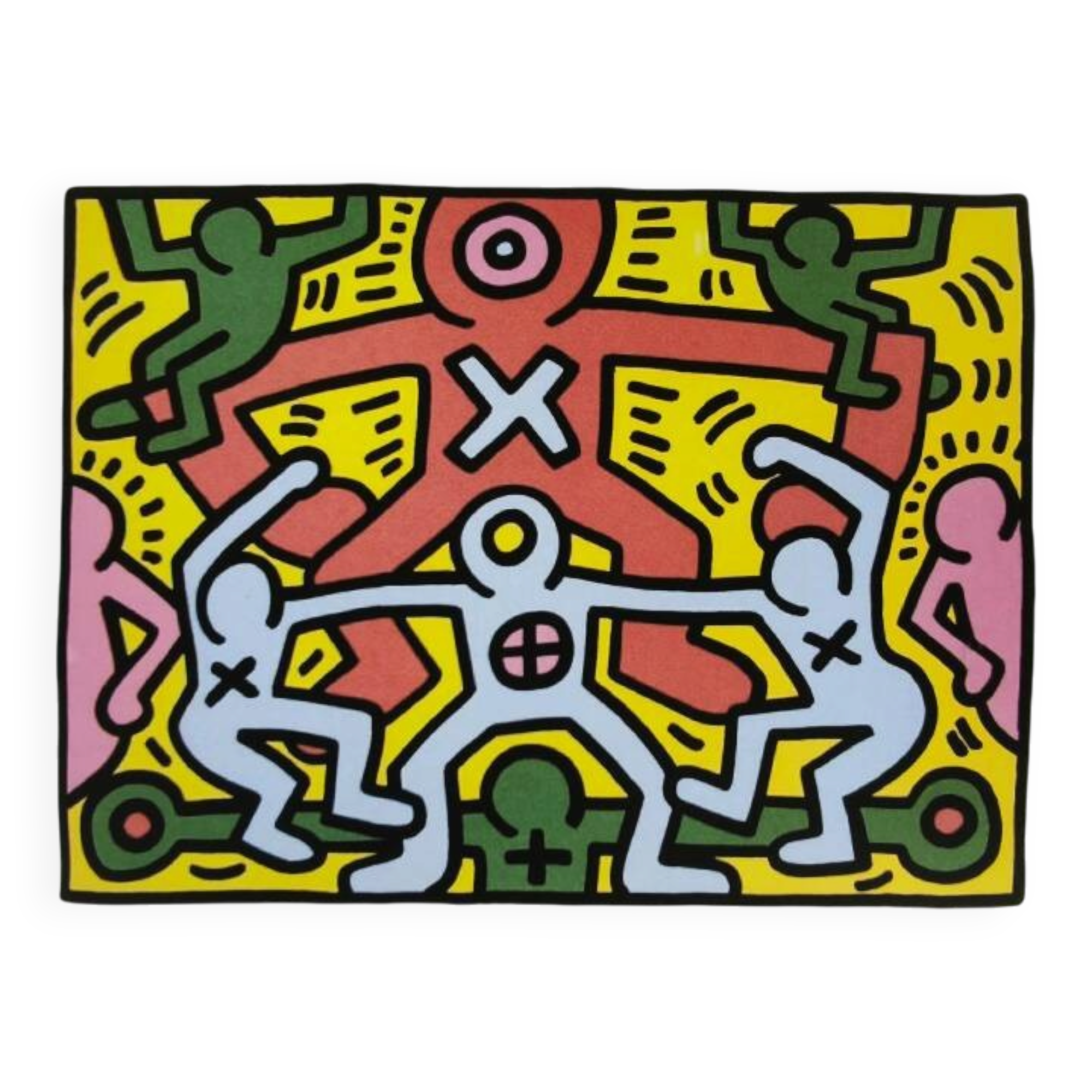 1990s Keith Haring Limited Edition Lithograph Numbered in Pencil.