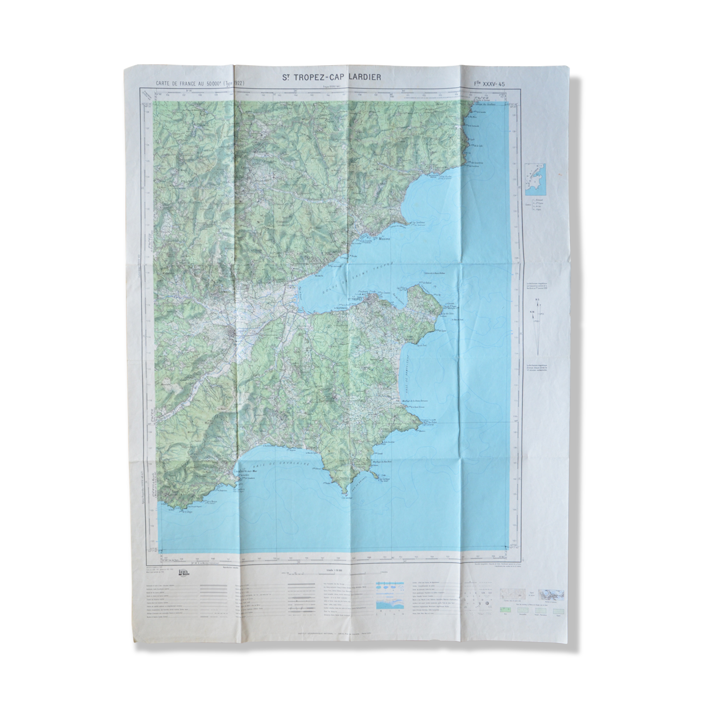 IGN vintage Saint Tropez map