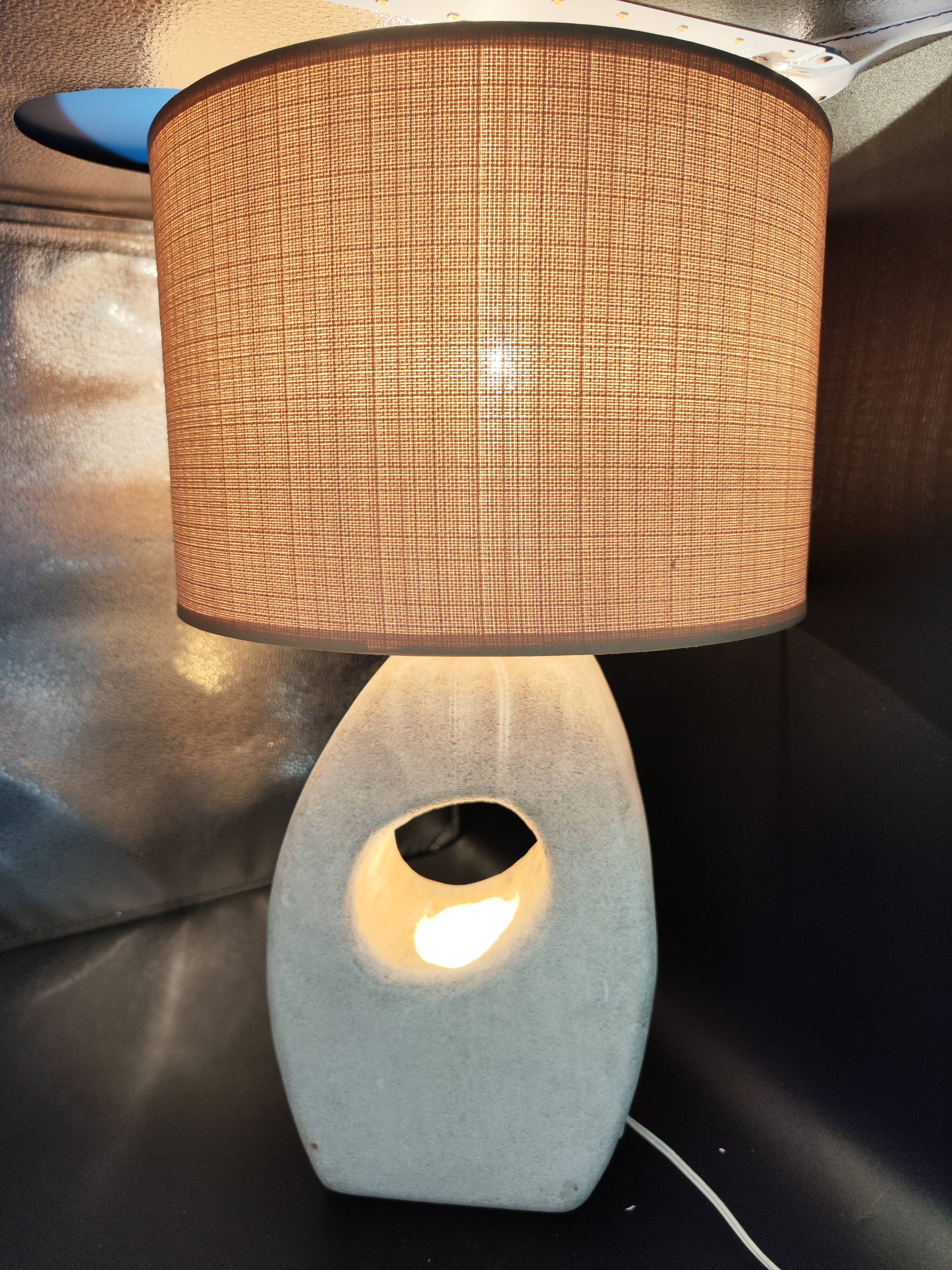 Albert Tormos brutalist stone lamp of Luberon circa 50/70