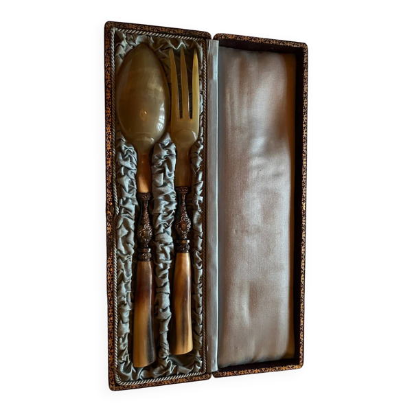 Paire  de couverts à salade vintage