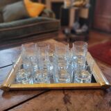 12 octagonal glasses - 80's