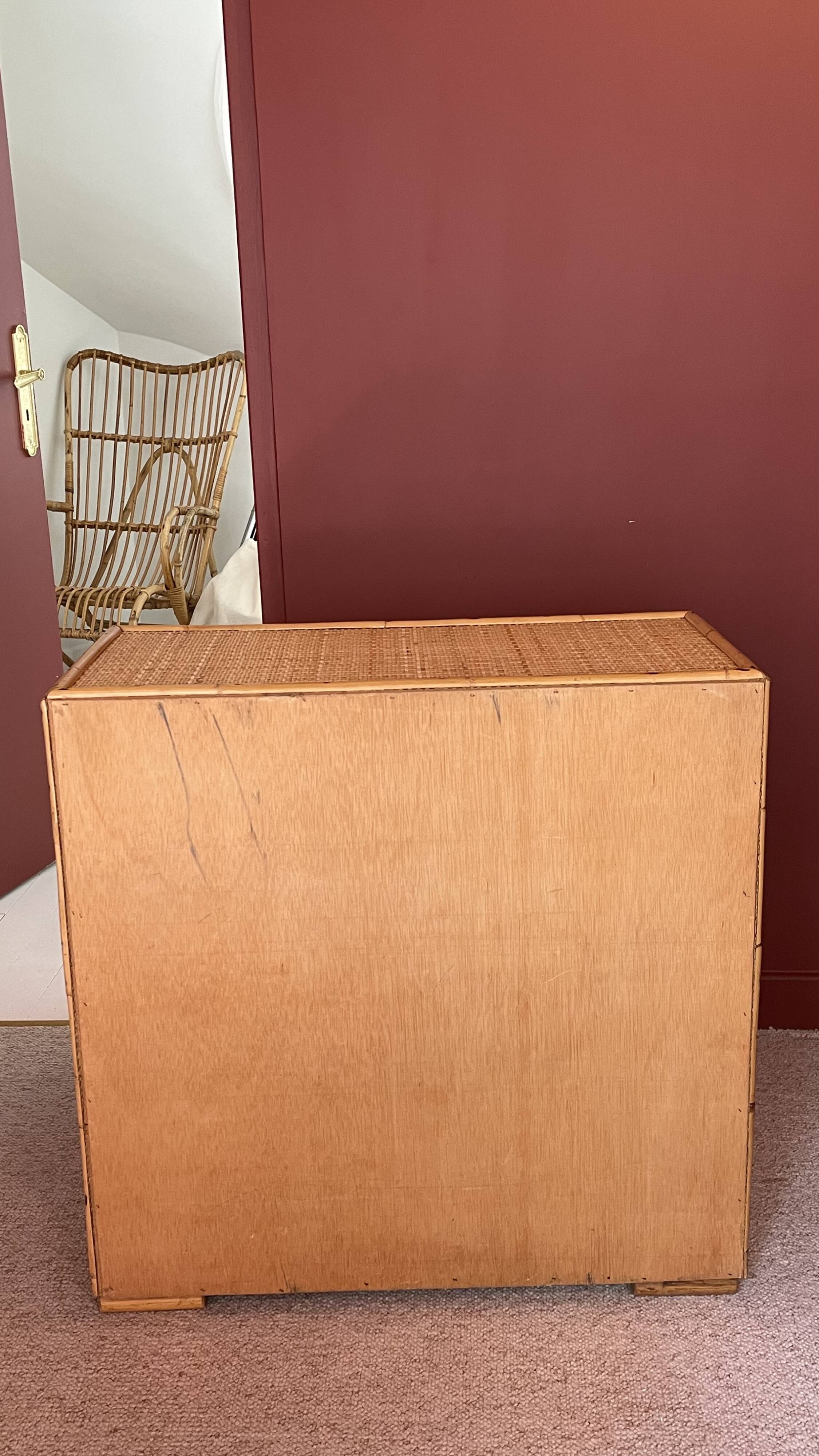 rattan chest of drawers