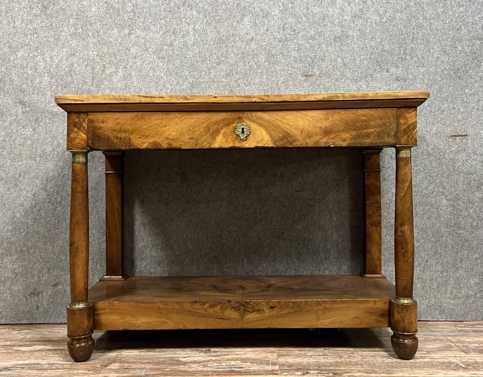 Empire era console in walnut circa 1810