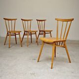 Set of 4 wooden dining chairs by Tatra Nabytok 1960