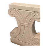 Stone foot dining table