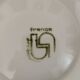 Oyster service dish and 6 plates barbotine earthenware sarreguemines ecru vintage