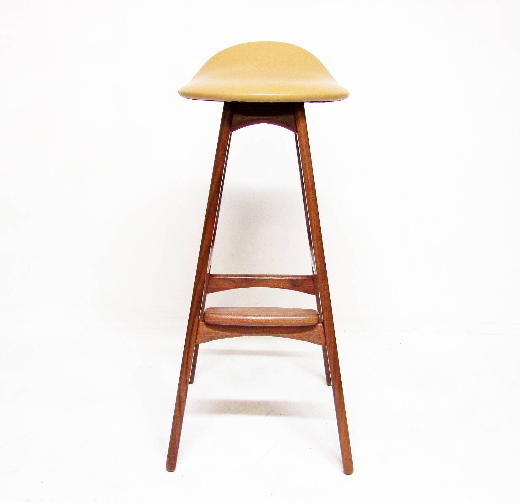 Three 1960s Danish Bar Stools In Rosewood & Leather by Erik Buch