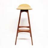 Three 1960s Danish Bar Stools In Rosewood & Leather by Erik Buch