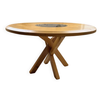 Round table elm Seiltz 1980