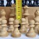 Antique Staunton Design Chess Set - Turned Wood Pieces (King 7cm)