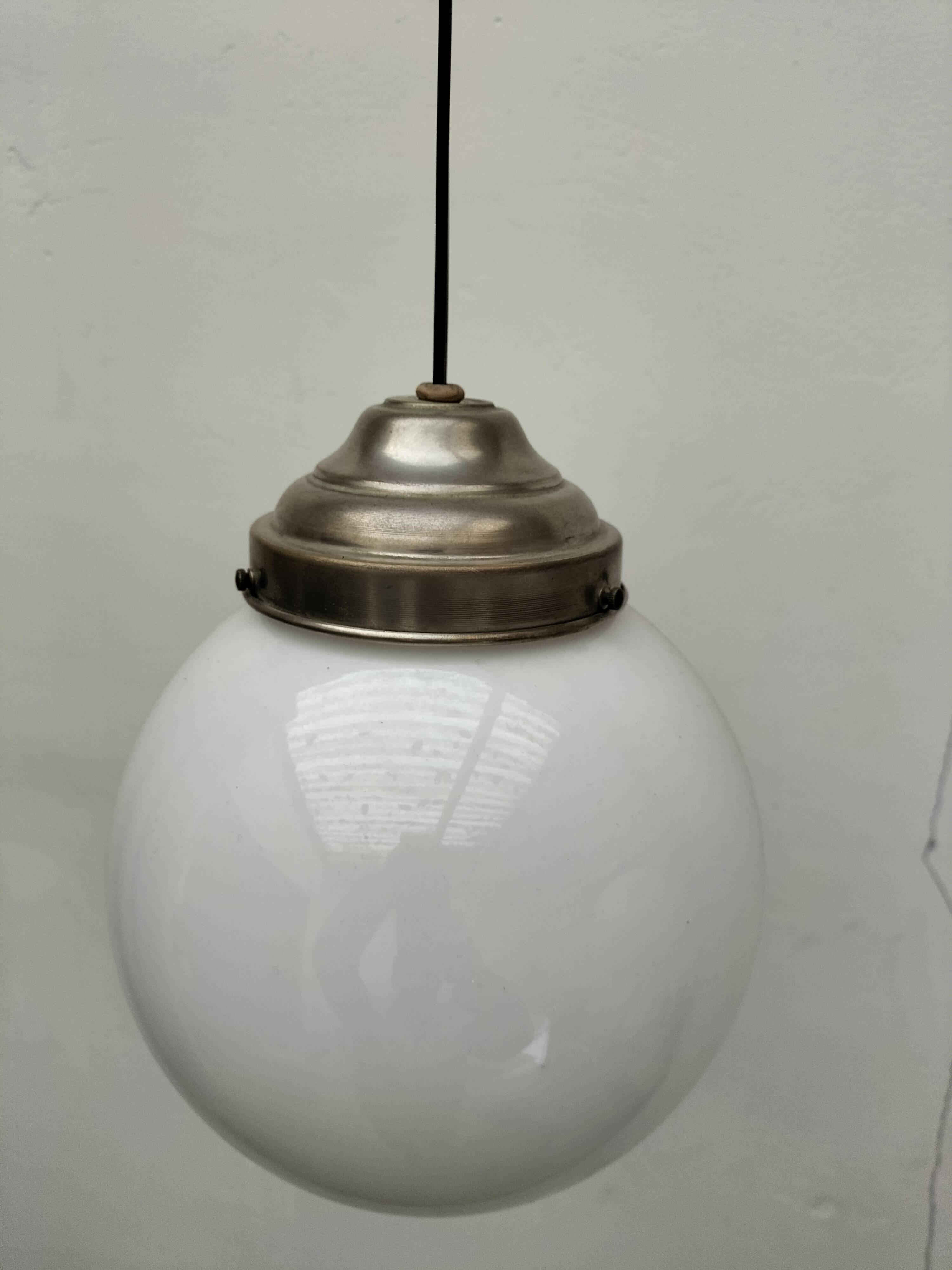 Opaline pendant lights