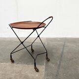 Modern folding teak trolley from the mid-century, Sweden, 1960s