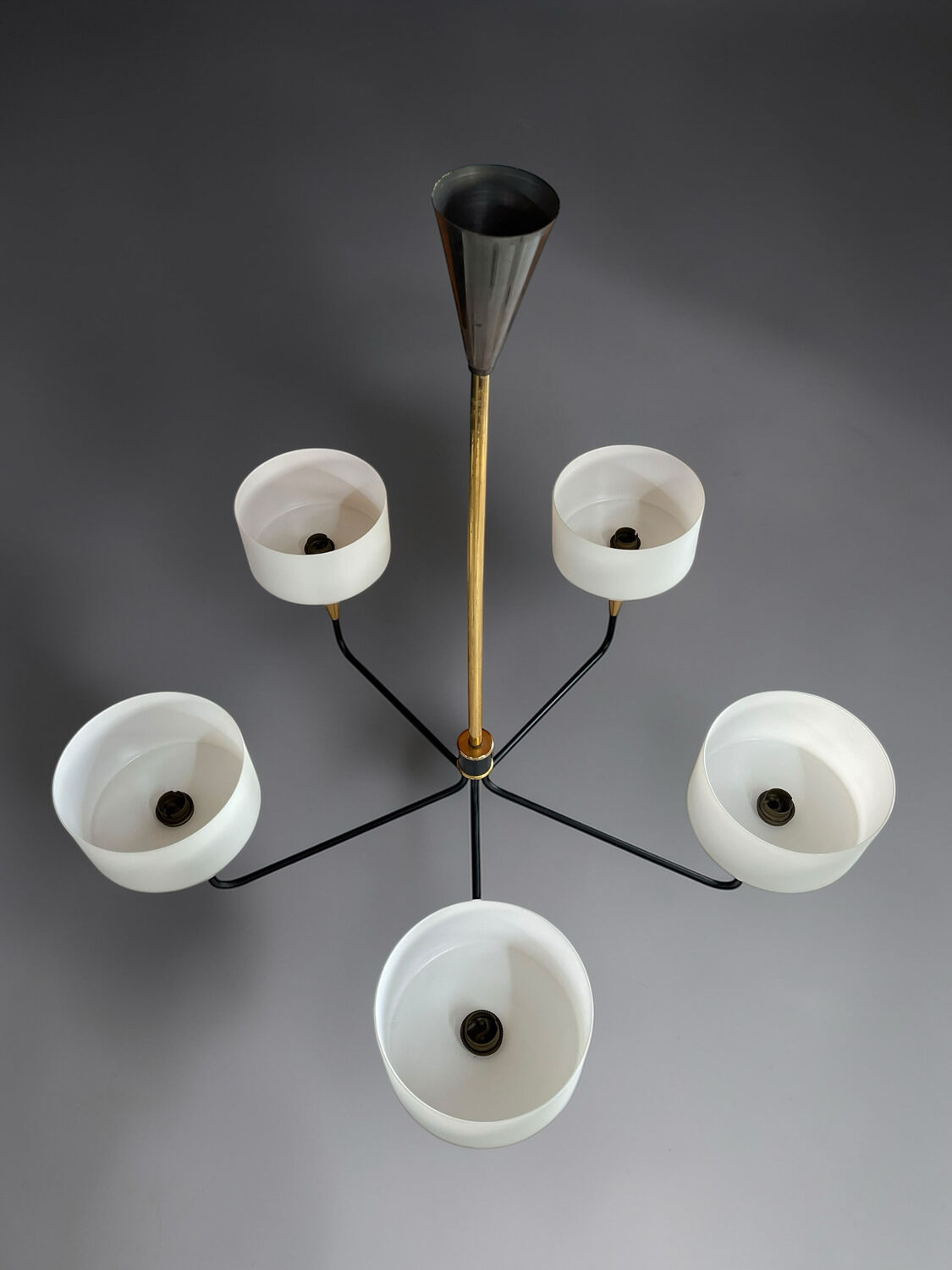 Chandelier 5 lights 1960