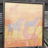 Set of 4 vintage frames ~ 70 for jungle decoration