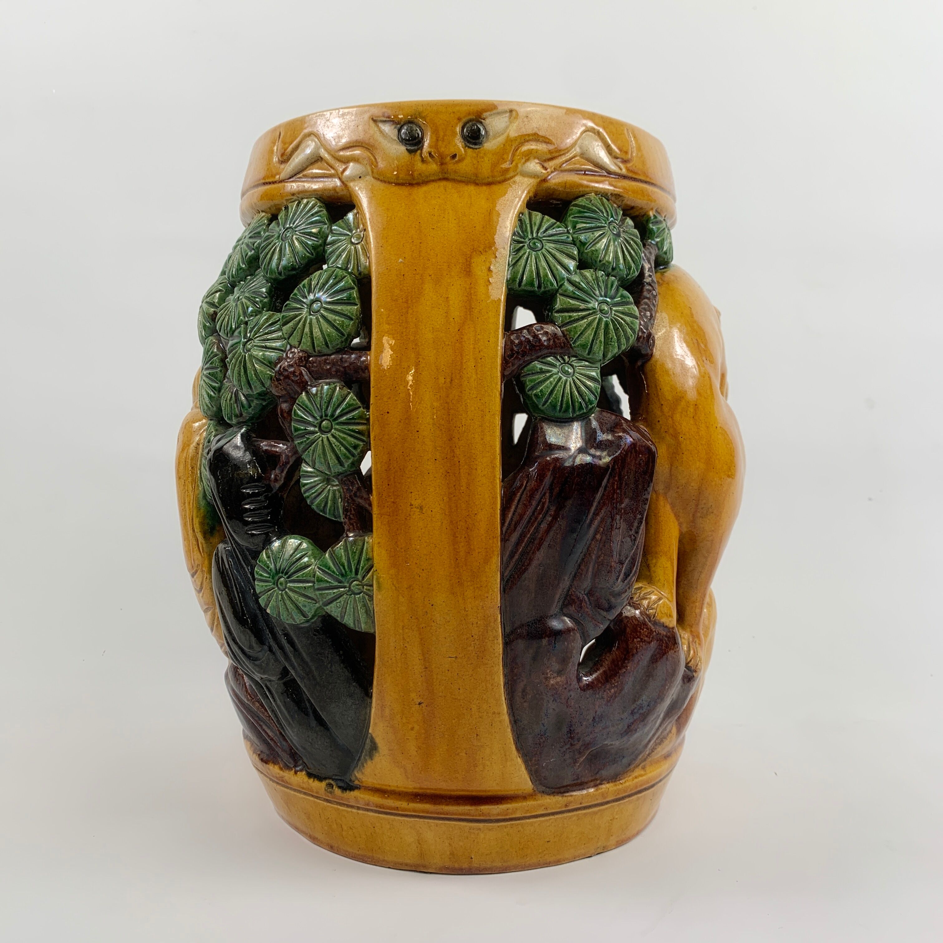 Ceramic garden stool Sancai china early twentieth century