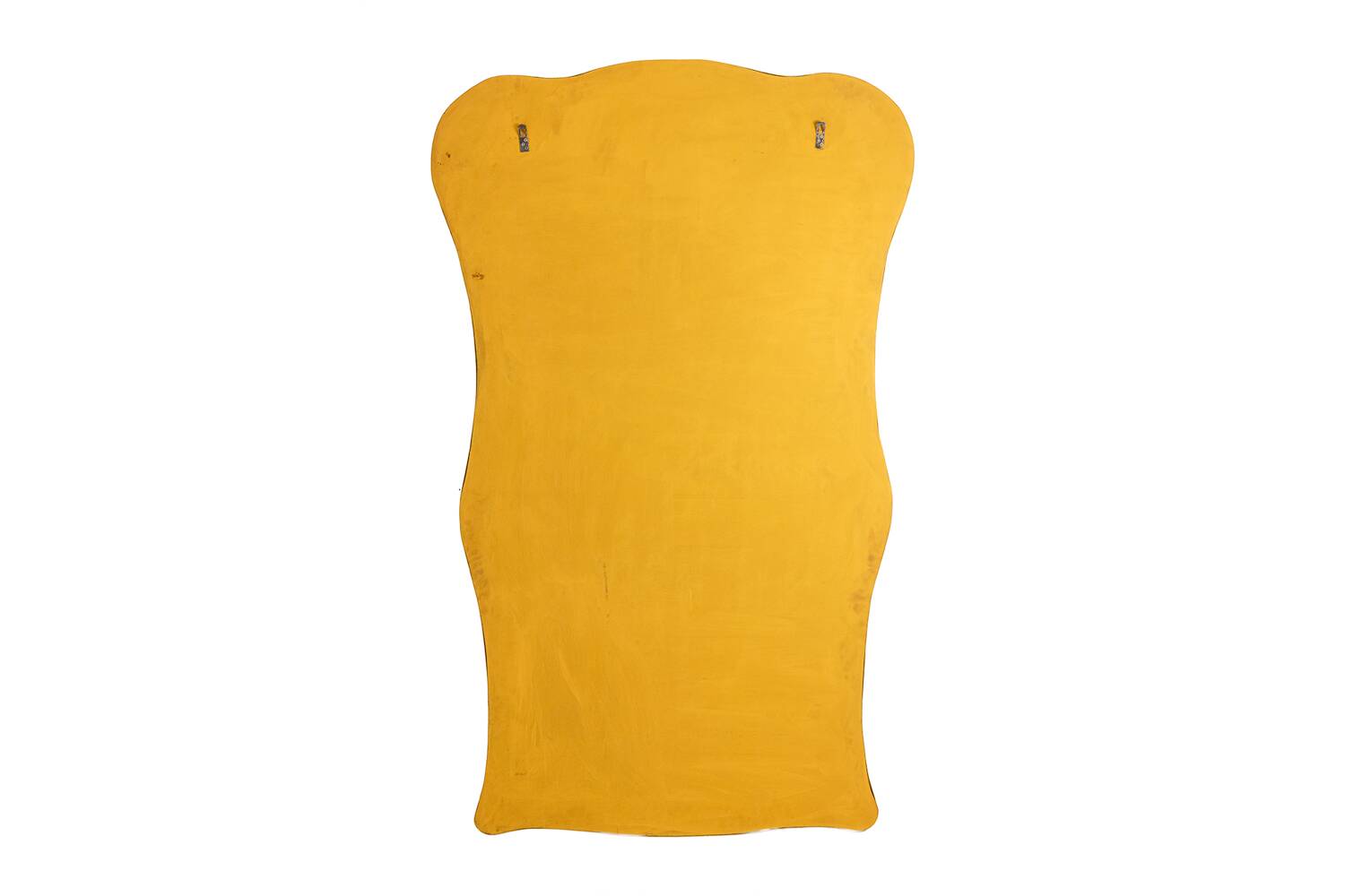 Pair of mirrors in the style of Gio Ponti, brass frame, 1980s.